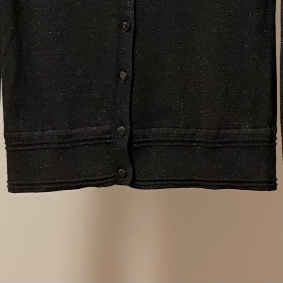 Banana Republic Cardigan in Black and Metallic with Jewelled Shaped Buttons - Picture 5 of 6